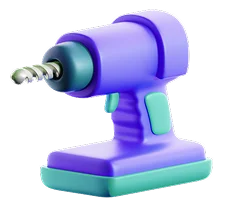 Purple drill icon, representing home emergencies and the importance of multirisk insurance to protect the property.
